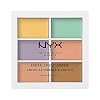 NYX Professional Makeup Color Correcting Palet, concealer make-uppalet, 6 romige mengbare tinten