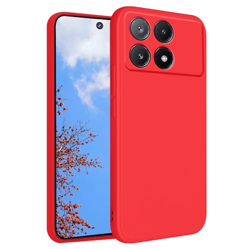 Coque Xiaomi Poco X6 Pro silicone souple antichoc violette et rouge