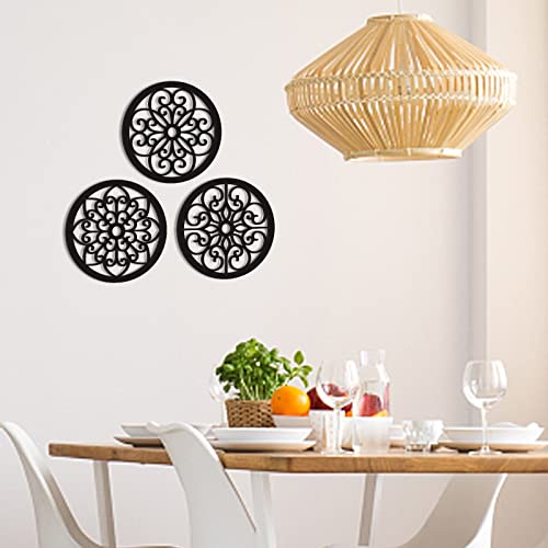 Bnesi 3 Pieces Thickened Rustic Wood Wall Decor,Modern Farmhouse Hanging Decoration for Living Room Bedroom Hallway Decor Office Kitchen Wall Decoration (Modern style) - Image 7