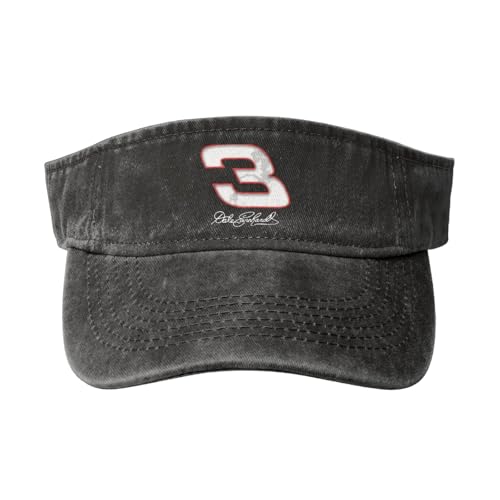 Sport Sun Visor Hats Dale Earnhardt Sr 3 Adjustable Empty Top Baseball Cap for Women Men Black