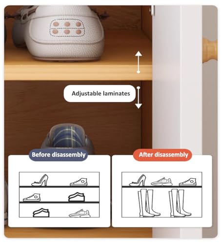 Meuble à chaussures étroit en bois finitions durables et compactes - 4