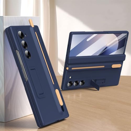 Samsung Z Fold 7 6 5 4 3�p�t���q���W�X�N���[���ی�u���P�b�g�P�[�X�A�^�b�`�y���ƐL�k�X���b�g�J�o�[�t���A���C�����u���[�ASamsung Galaxy Z Fold 6�p