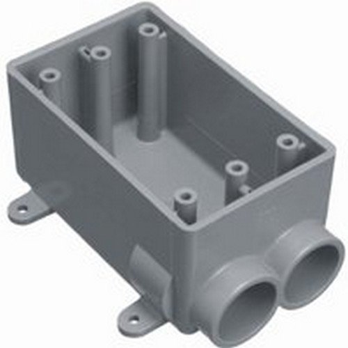Thomas & Betts E982EFN-CTN Electrical PVC "FSS" Exposed Box- 3/4" Hubs, Single Gang - Quantity 1212