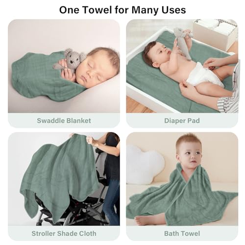 Image of MEXXI Muslin Swaddle Blankets, 2 Pack Receiving Blankets, Breathable Soft Baby Wrap for Boys and Girls, Registry & Gift, 43 x 39 inches