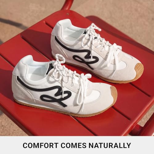 DREAM PAIRS Women's Retro Tennis Fashion Sneakers,Grey,7 - image 7