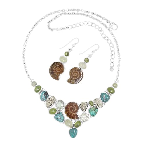 Collar de gargantilla y pendientes de turquesa para regalo de mujer 1