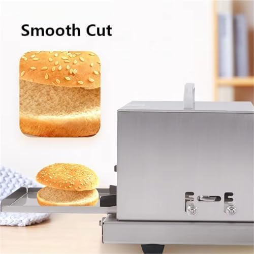 Bagel Slicers,Commercial Burger Buns Slicer Machine,Hamburger Bun Slicing Machine, for Cutting Even Bagels & Bun SlicesNHJC53091