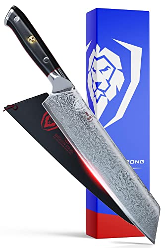Dalstrong Kiritsuke Chef Knife - 8.5 Inch - Shogun Series Elite - Damascus - Japanese Aus-10V Super Steel Kitchen Knife - Premium Black G10 Handle - Razor Sharp Knife - Chef's Knife - W/Sheath #TOP17