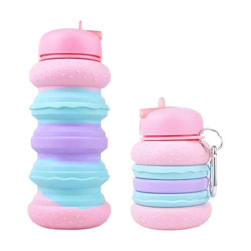 Koochie-Koo Burger Design Silicone Collapsible Water Bottles, Por...