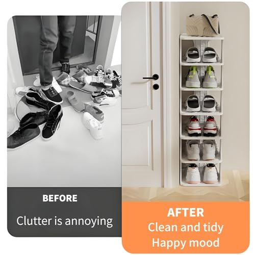 Étagère à chaussures design blanc raffiné et fin pour entrée chic - 6