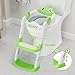 Potty Training Seat with Step Stool Ladder for Toddlers as a Potty Training Toilet Anti-Slip Safe Pads Adjustable Height Legs Green