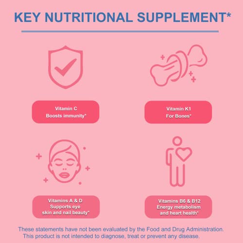 Multivitamin For Women, Multivitamin Gummies With 200Mg Collagen, Supplement With Vitamin A, C, D, E, B6, B12, K1, Support Immune And Overall Health, Best Gifts For Women, 60 Count #TOP2