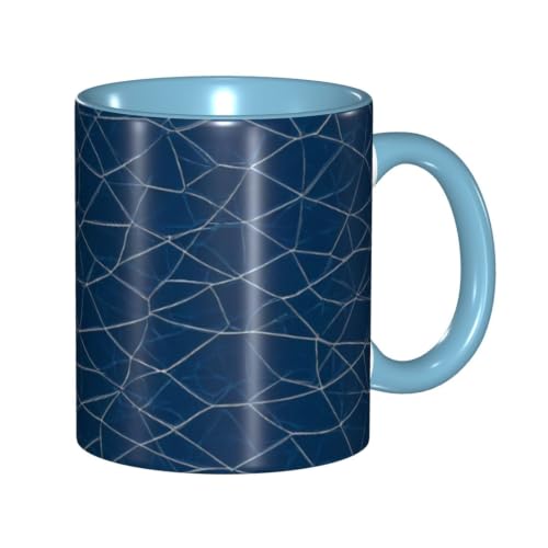 Image of "Artypop" Azure Leather Grain Ceramic Coffee Mug Variou.S Colour Options Ceramic Cup 11oz