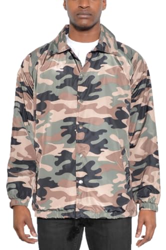 Image of WEIV GEAR Men's Full Zip Hooded Lightweight Windbreaker Anorak Jacket