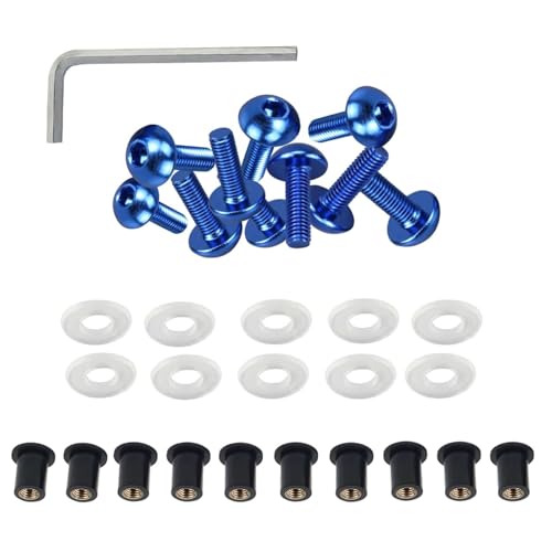 �I�[�g�o�C�p�l�W Compatible With For Ninja 650 EX650F ABS 2013 For 650R EX650A 2006 2007 �I�[�g�o�C�l�W�t�����g�K���X�{���g�L�b�g�ƃi�b�g�Z�b�g(Blue)