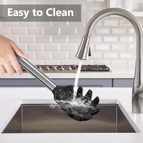 2 colheres de espaguete, para cozinha resistente ao calor, garfo de espaguete de silicone antiaderen