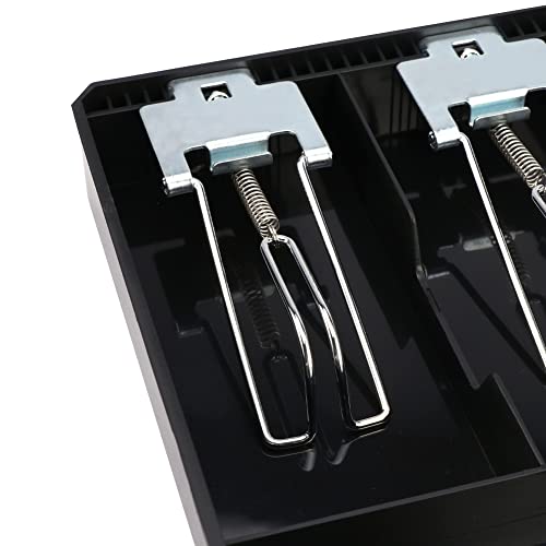Rv77 Cash Register Drawer, 4 Bill/3 Coin Market Storage Coin Register, Cash Money Tray Replacement Insert Tray Storage Case With Clip For Supermarkets, Shops, Hotels(Metal Clip,12.68X9.65X1.38Inch) #TOP7
