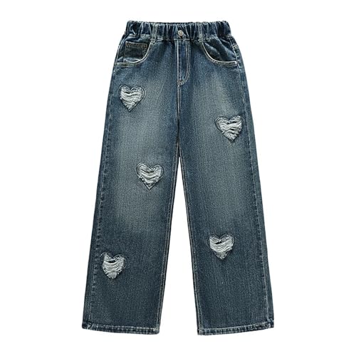 Jeans for Teen Girls Bowknot Denim Wide-Leg High Elastic Waist Y2K Trendy Baggy Loose Casual Pants with Pocket2