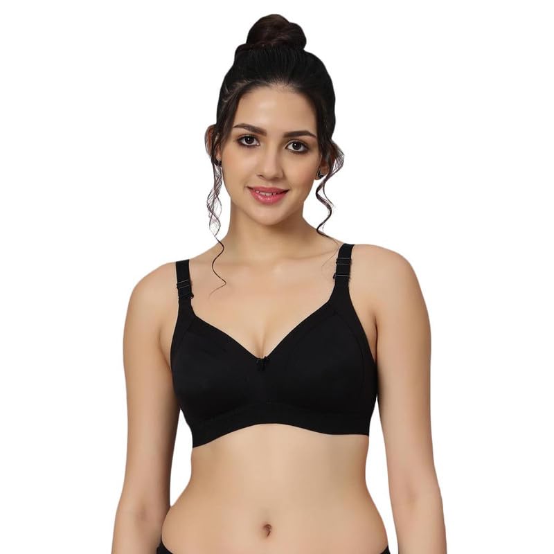 Cotton Blend Material Full Coverage Bra with Wirefree Support Multiway Straps Full Coverage Bra-image-8