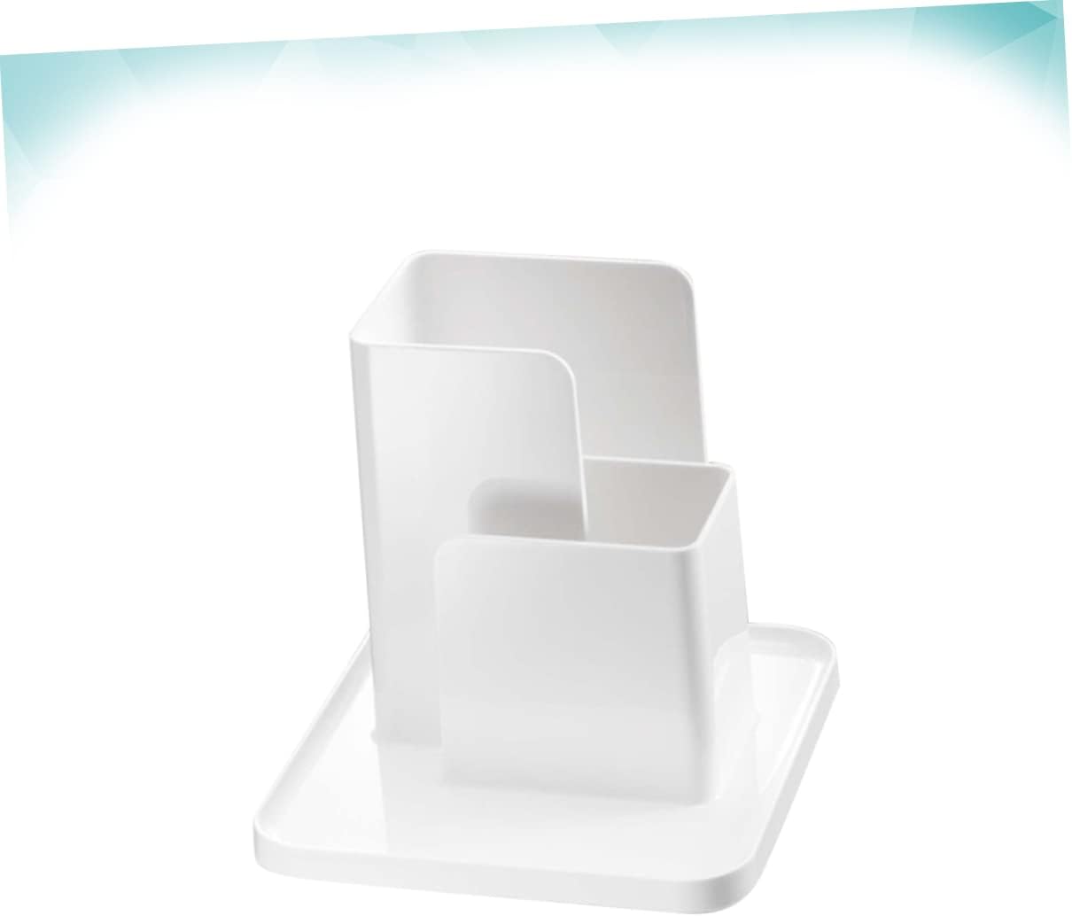 Cabilock for Case Phone Home Desk Control Container Remote White Multifunctional Storage Compartment Organizer Sunglasses Tv Desktop Office Holder Cotainer Table