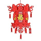 Red Chinese Lanterns - Hangable Good Luck Lamp Decoration,Red Chinese New Year Decorations - for Home Door Wall Shopping Mall Balcony Celebration Festivals Wedding Party