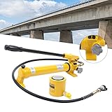 30 Ton Portable Power Kit Hydraulic Ram Jack + Pump Industrial Hydraulic Cylinder Car Jack Ram Lifting Range Autobody Frame Repair Tools for Loadhandler Truck Farm Hydraulic Equipment Construction