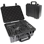 Shockproof Tool Case Waterproof Hard Case with DIY Customizable Foam Insert Portable Protective Case for Camera Drones Equipments Tools Test Instruments (28 x 24 x 13cm, Black)