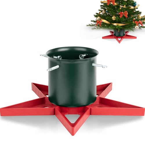 Pied de Sapin de Noël avec Réserve d'Eau Rouge