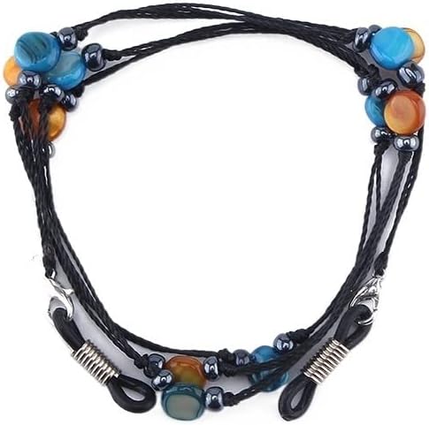 HOOENG Glasses Chains Eyeglass Strap for Women Vintage Beaded Mask Chains Elegant Chains Eye Glasses Chain String Holder (Color : Blue, Size : 1)