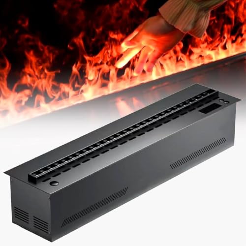 Camino elettrico, a vapore acqueo 3D da incasso, telecomando, basso rumore, touch sn, colore e velocità della fiamma regolabili, timer per uso domestico (80 cm)