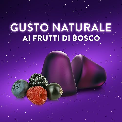 ZzzQuil Natura Integratore con Melatonina pura ed Estratti Di Valeriana Per Dormire, Camomilla e Lavanda, Maxi Formato Frutti Di Bosco 2x72 Gommose + Travel Case Viola - Immagine 4
