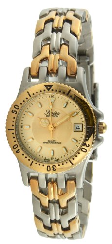 Swiss Edition���f�B�[�X���O�W���A���[2�g�[��23 K�S�[���h���b�L&�V���o�[�u���X���b�g�X�|�[�cBezel Dress Watch se3600-l