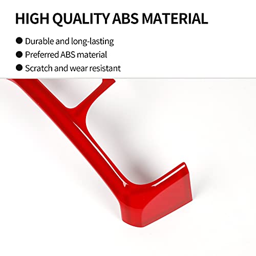 Rt-Tcz For Ram Center Console Dashboard Air Vents Outlets Trim Cover, Red Interior Accessories For Dodge Ram 2012-2017 #TOP3