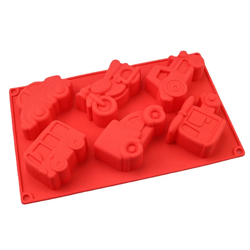 RKPM HOMES Vehicles Shape Chocolate Mould I Car Bike, Helicopter 3D DIY Fondant Silicone Candy Mold I Baking Tools for Cake Chocolate Candy Ice Jelly Soap I Cake Baking Moulds I Bakeware Molds - 6 Cavity