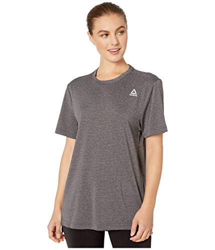 Reebok Men's Workout Ready Melange Tech Tee, Black, Large