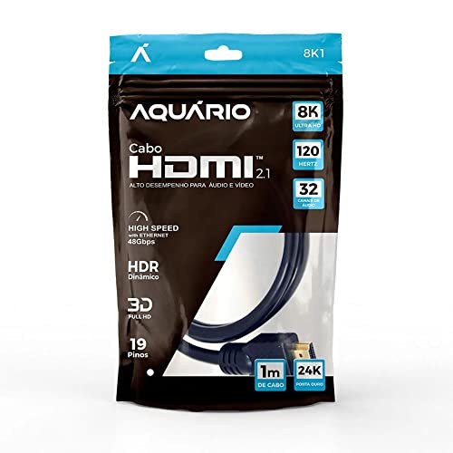 CABO HDMI 2.1 8K 3D 19 PINOS - 1 METRO