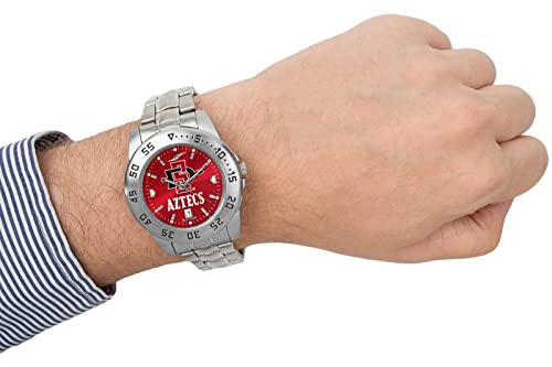 Image of SunTime Men's NCAA Team Sport Watch, 20mm Stainless Steel Strap, Reflective Shiny Dial with Date