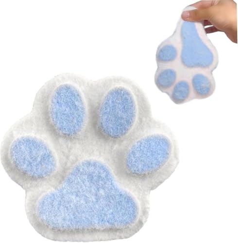 ストレス解消 スクイーズ 猫の爪 大き 14cm おもちゃ ふわふわ 減圧グッズ 大きな肉球 手作り TPR ソフト低反発 知育玩具 水飴 発散 握る 可愛い 減圧 暇つぶし子供 大人兼用 誕生日プレゼント 癒しグッズ (ブルー)