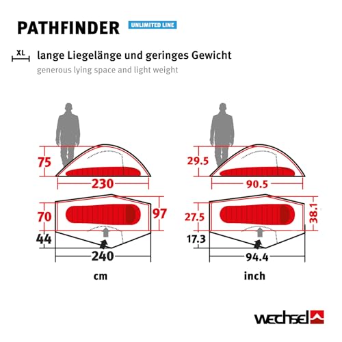 Wechsel Trekkingzelt Pathfinder für 1 Person, Geodätisches Design