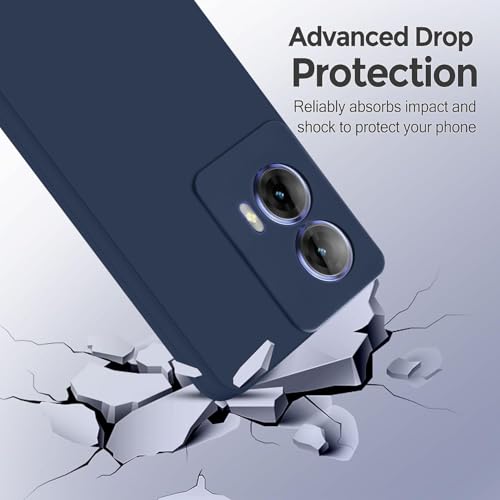 Image of SBMS Silicone Back Cover Case for Motorola Edge 50 Fusion 5G / Moto G85 5G / Moto G96 5G | Soft Micro-Fibre Lining Inside | Camera Protection Bump | Shockproof Back Cover Case for Moto G96 5G (Blue)