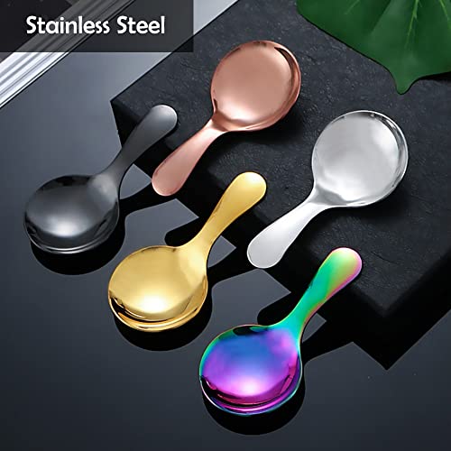 Yepcloud SR-2 Stainless Steel Mini Spoons For Desserts Metal Small Cute Spoons For Ice Scream Coffee Sugar Spoon Salt Jam Honey Mustard Spoons Fit In Jar Spices thumb #5