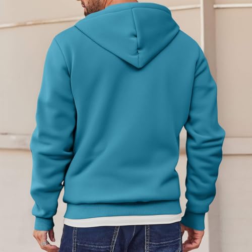 GOFULY Quarter Zip Hoodie Men Fashion Fleece Big And Tall Sweatshirts Stylish Winter Hoodies Pullover With Pocket Clothes3