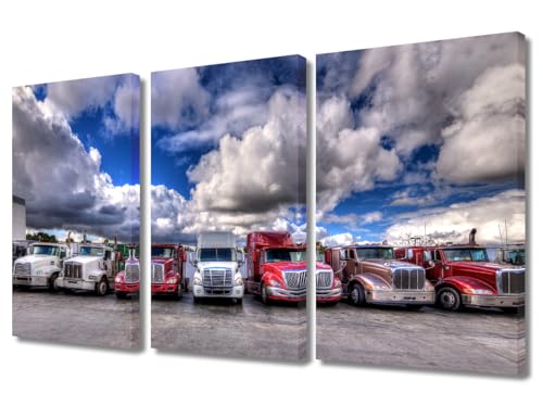 TUMOVO 3-Panel Truck Wall Art Canvas, 36
