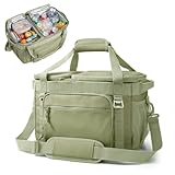 TOURIT 2-Zonen-Kühltasche (Soft Cooler) für 30 Dosen – Isolierte Strandkühltasche mit Nass- & Trockenfach, Lunchtasche, auslaufsichere Kühlbox für Camping, Picknick, Wandern & Reisen