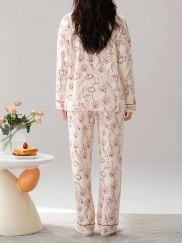 Image of LITZO Womens Korean Night Dress || Pyjama Set ||Korean Nightsuit || Women Nightwear ||Round Neck Half Sleeve Nightsuit || Loungewear || Everyday Nightdress (L-221-227)