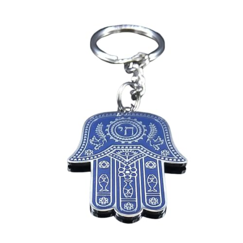 Porte-clés Hamsa bleu pour embellir vos clés de maison et sacs à main