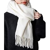 [ウィゴー] 男女兼用 大判 マフラー ストール チェック 無地 スクール 学生 中学生 高校生 大人 プレゼント ギフト クリスマス 定番 秋 冬 レディース メンズ F 大判(タイプA) ホワイト