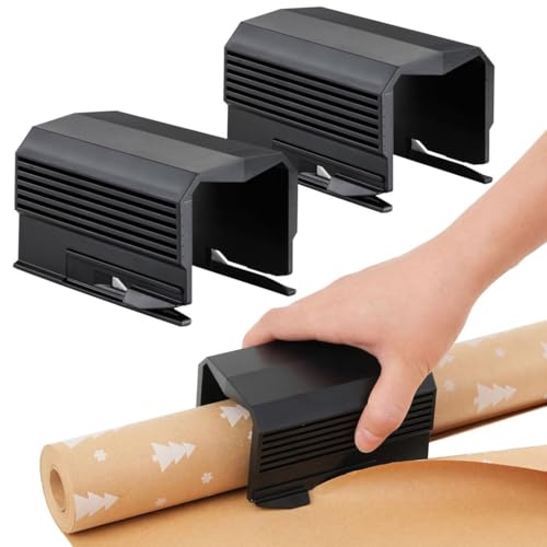 THCOSN 2PC Wrapping Paper Cutter Christmas Paper Roll Cutters Paper
