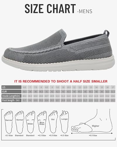 Image of 1TAZERO Men Slip On Shoes Loafer with Arch Support Insoles,Men Casual Shoes for Plantar Fasciitis