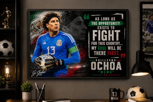Guillermo "Memo" Ochoa Motivational Poster Quote Inspirational Quotes Classroom Posters Mens Soccer Pro Coaching Wall Art Growth Mindset Teacher Educational Signed Memorabilia Sports Decor Jersey Boys CCP264 - Image 3